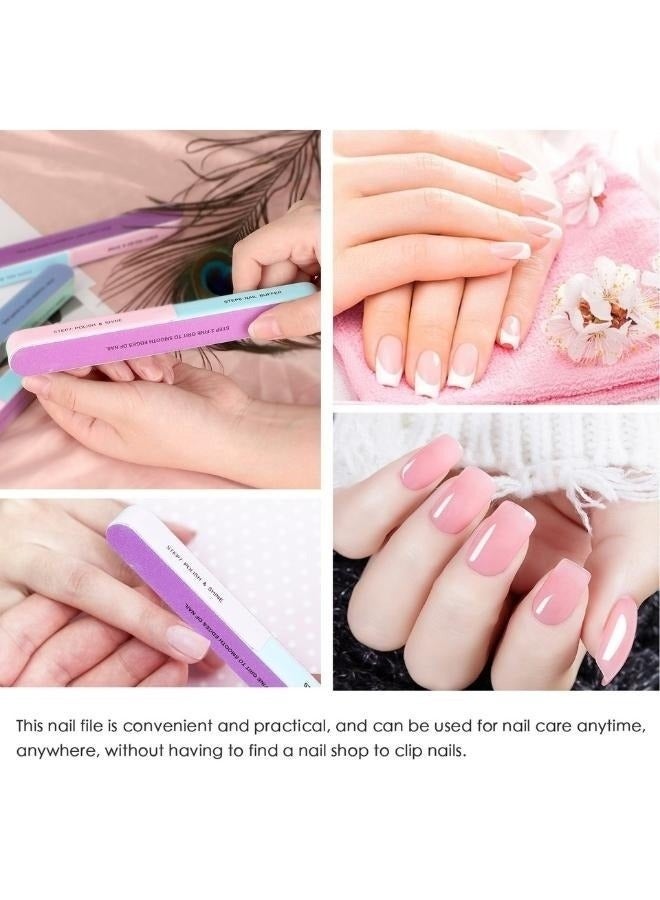 مكعب تلميع الأظافر 7 خطوات - كتلة تلميع احترافية ذات 7 أسطح لتشكيل وتنعيم الأظافر ومنحها لمعاناً عالياً - Image 3